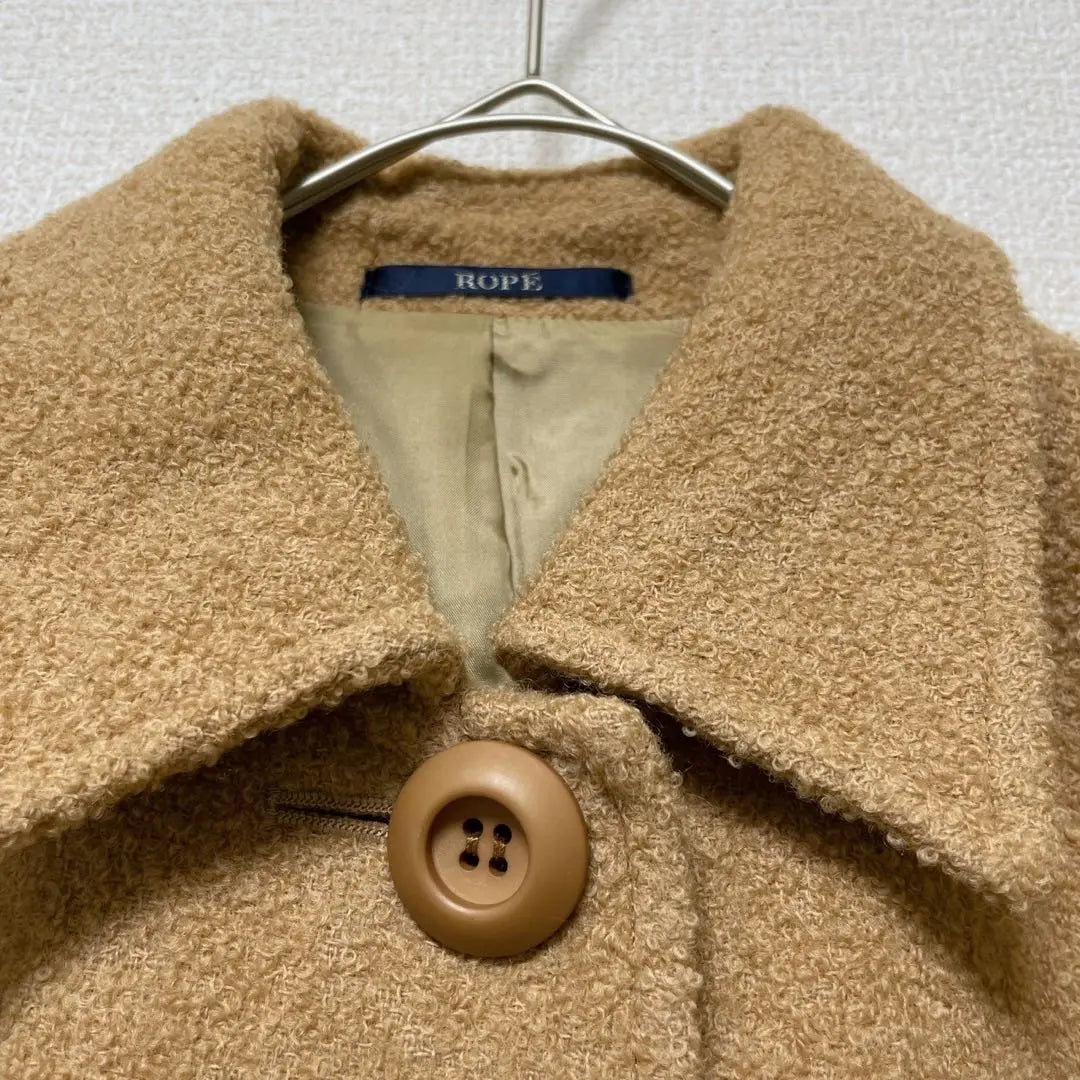 [ROPE] Stainless Collar Jacket Made in Japan Wool 90 Light Brown S