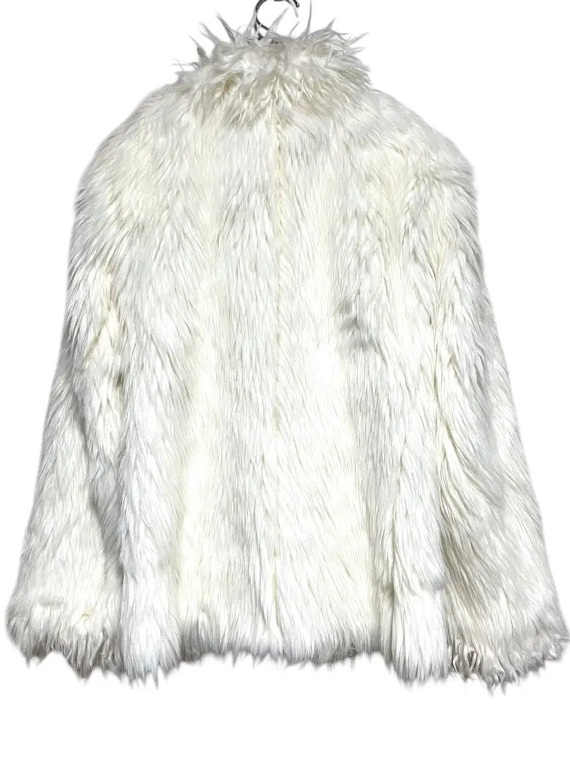 Anonymous shipment, Good condition, Agnes b. Faux fur jacket, White, Size 38