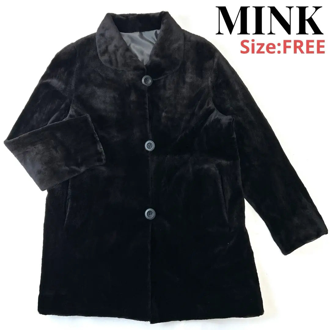 [Extremely beautiful condition✨] Shared Mink Reversible Genuine Fur Coat Women's Size F