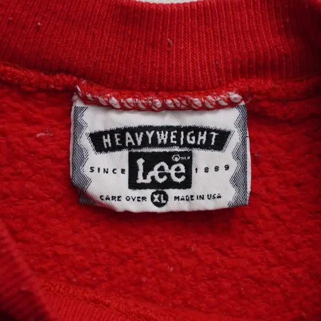 MADE IN USA 90s LEE Sweatshirt Red USA Vintage Clothes