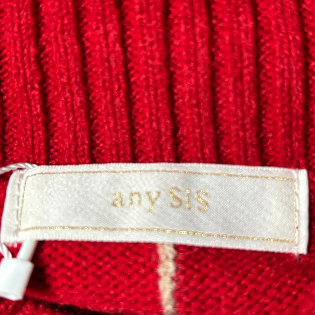 ✨New tag included✨ AnySiS Knit O sweater line red