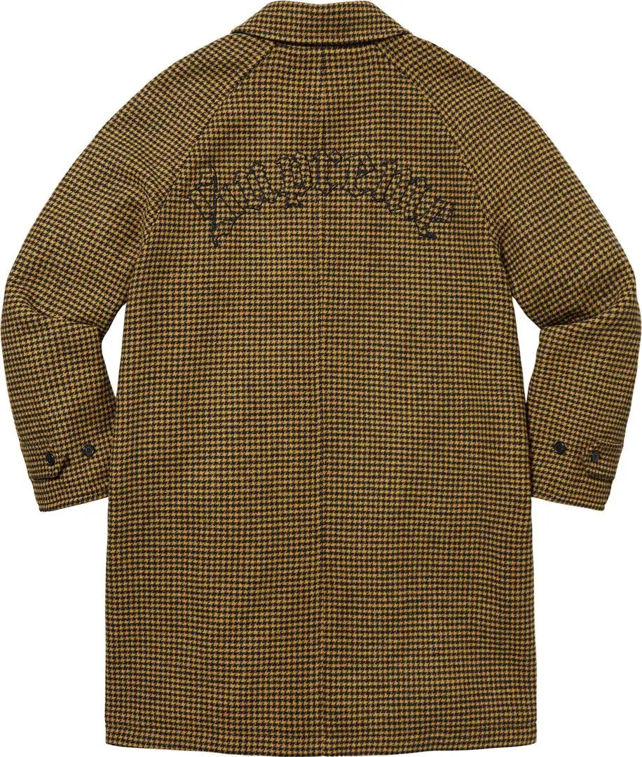 supreme reversible houndstooth overcoat