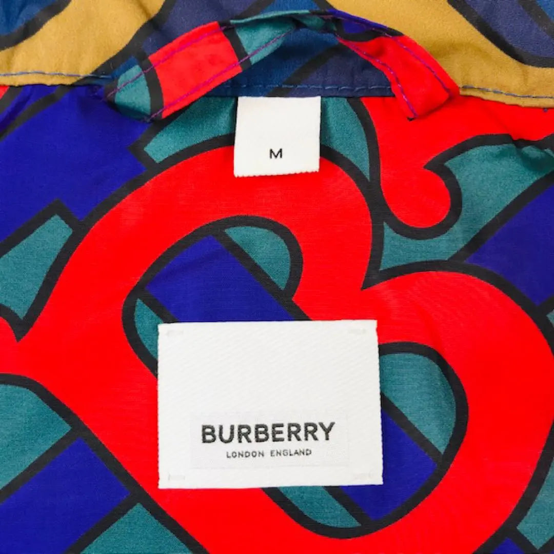 Good condition Burberry ECONYL TB monogram all-over pattern nylon jacket (M)