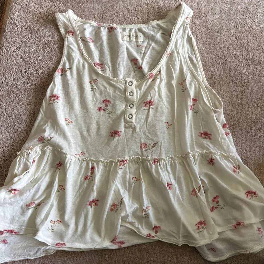 LUCKY BRAND XS Tank Top Floral Pattern