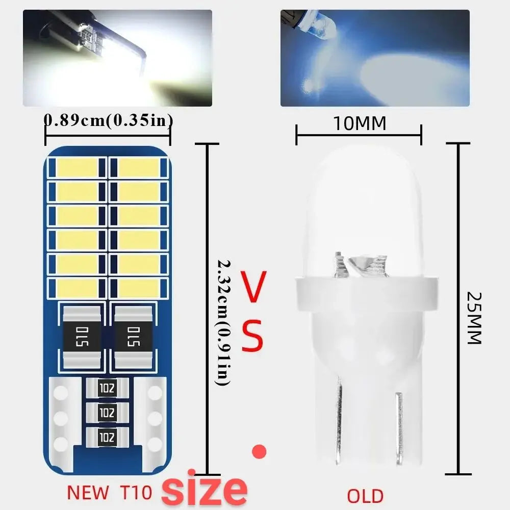 New/24LED T10 White Valve x 3