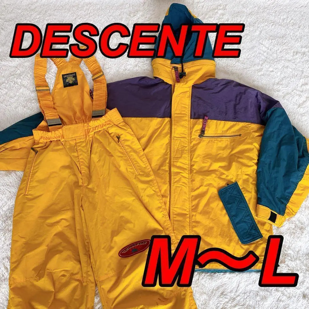 Raro ♪ Vintage descente Ropa de esquí para hombre M-L Snowboard Parte superior y diseño