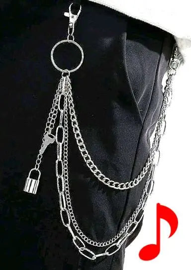 Wallet chain men's street silver American casual cool old clothes