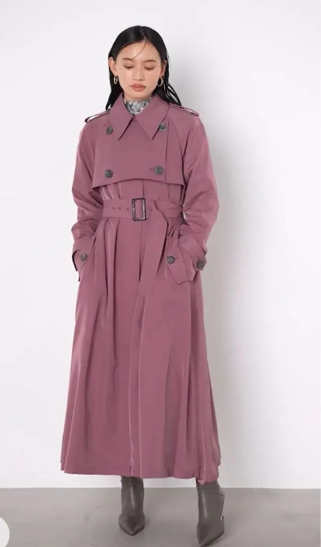 New, tagged, current model Reenda gelato trench coat, pink, S