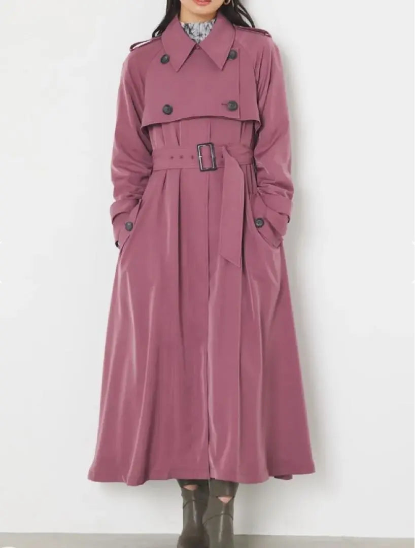 New, tagged, current model Reenda gelato trench coat, pink, S