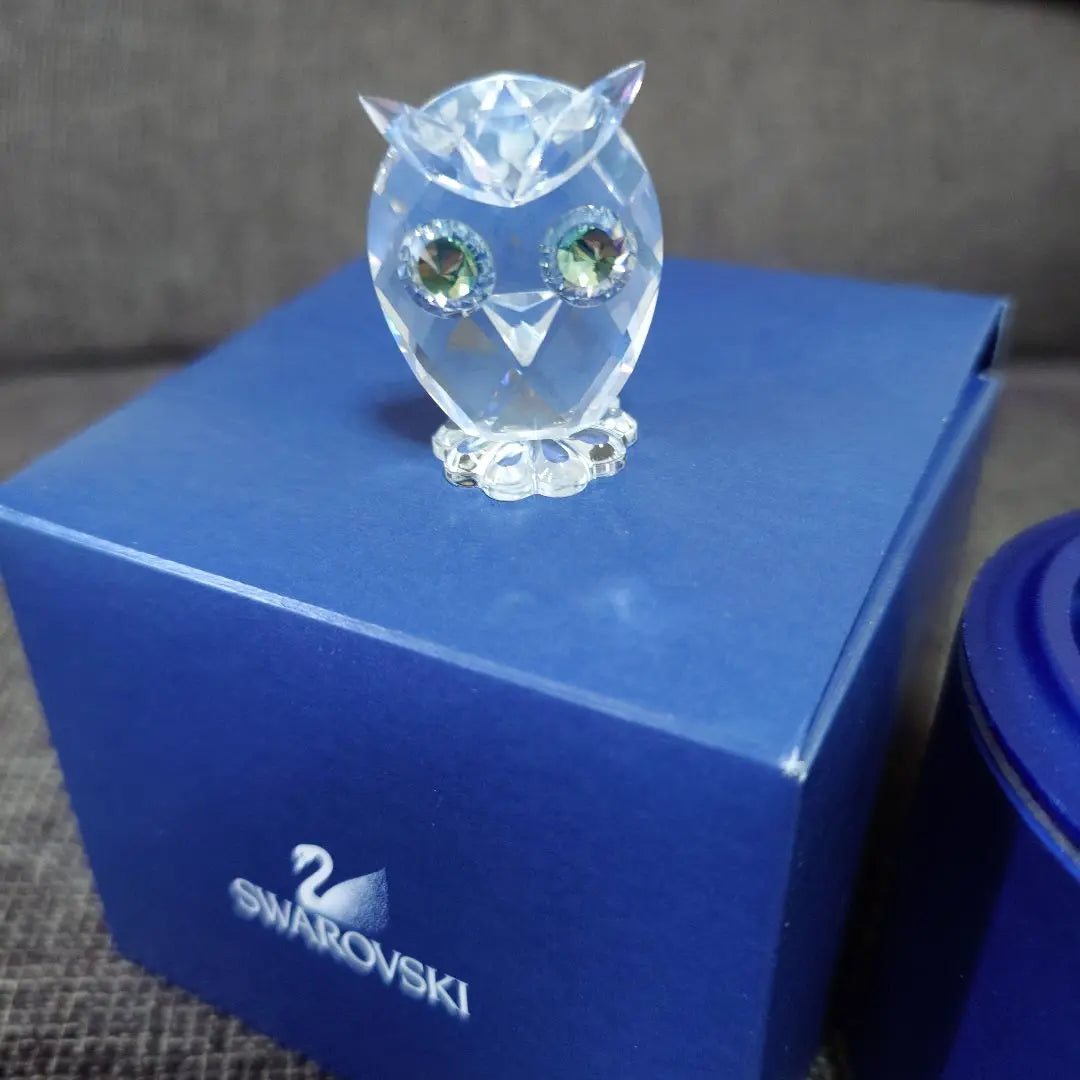 Figura de búho de cristal Swarovski | Swarovski クリスタル フクロウ 置物