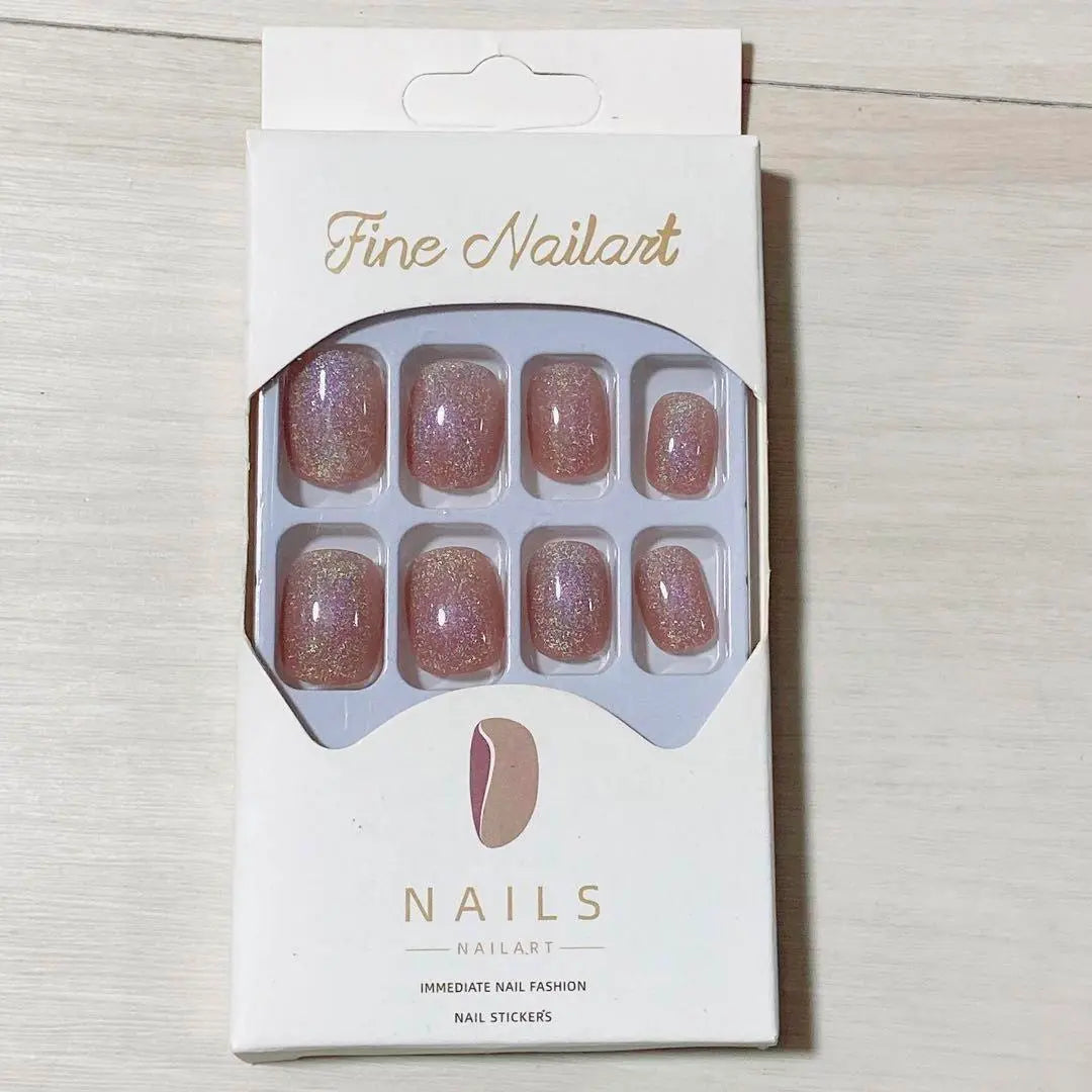 ❤️Solo un artículo❤️Uñas postizas con purpurina rosa para fiesta