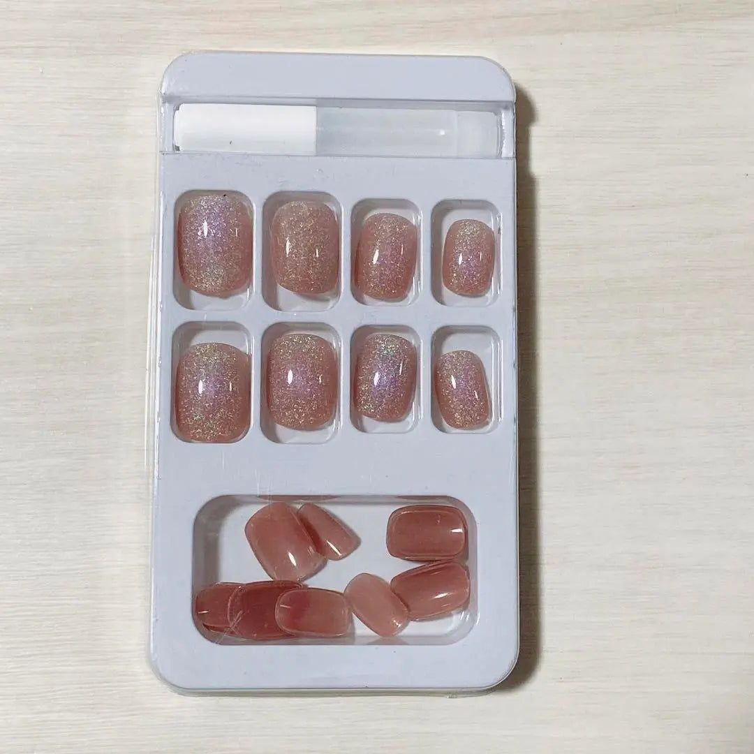 ❤️Solo un artículo❤️Uñas postizas con purpurina rosa para fiesta