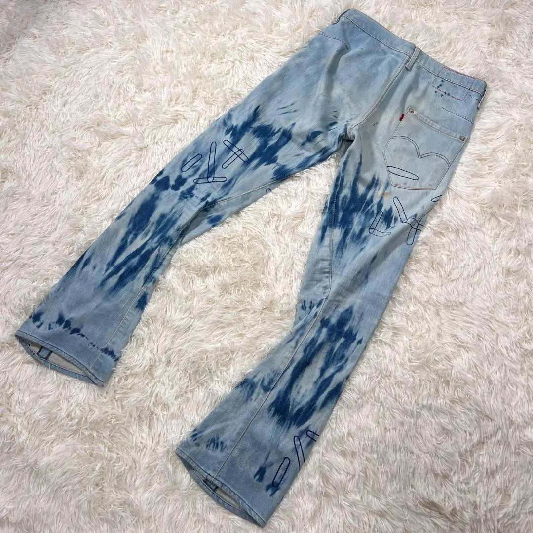 [Rare] 00's Levi's RED Margiela 3D Cut Bleach Denim