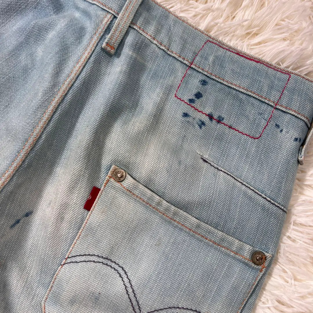 [Rare] 00's Levi's RED Margiela 3D Cut Bleach Denim