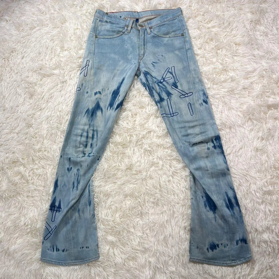 [Rare] 00's Levi's RED Margiela 3D Cut Bleach Denim