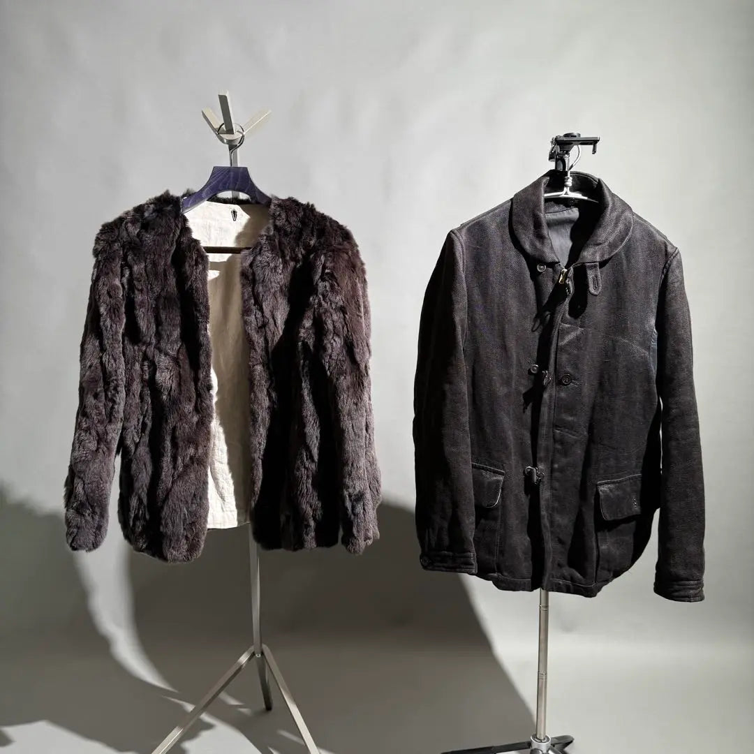 08sircus Archive Rex Fur Liner Jacket 46 Black