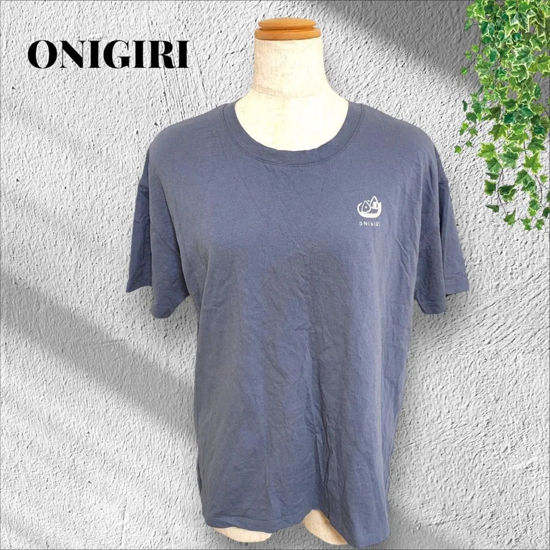 Onigiri Organic Cotton T-shirt One-point Skin-friendly F