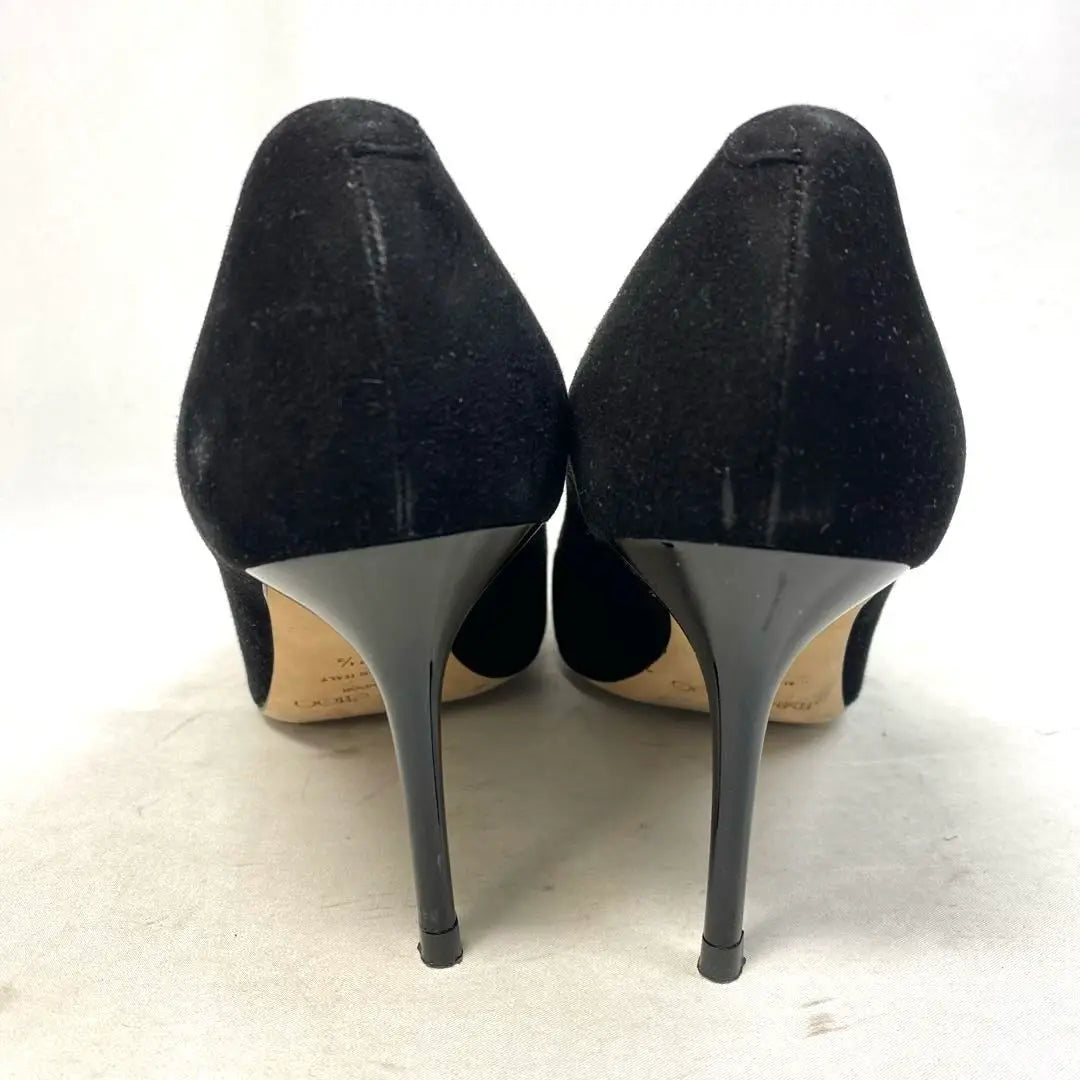 Jimmy Choo Size notation "37 1/2" Approximately 23.5-24 Black suede