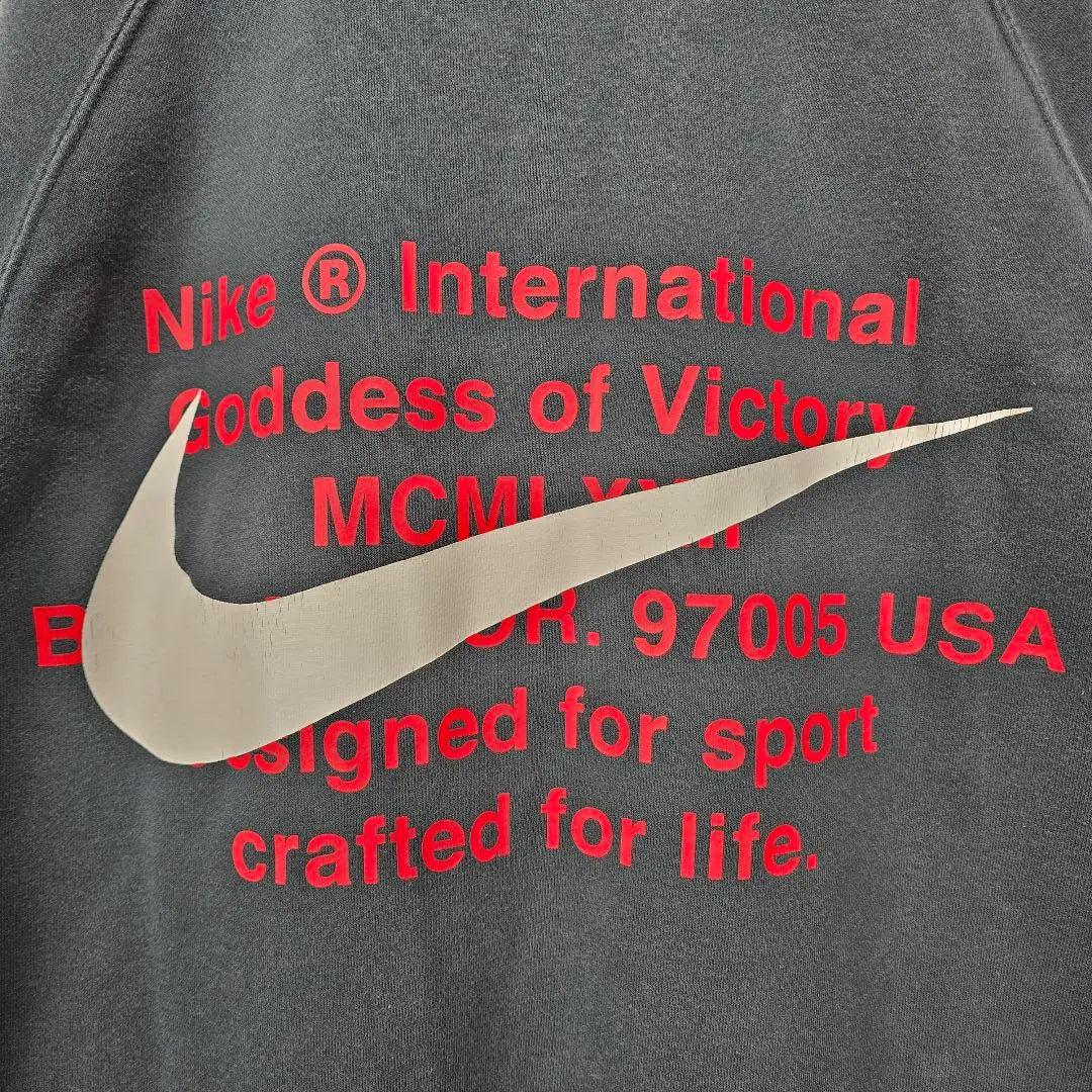 NIKE French Terry Sweatshirt S Embroidered Logo Back Logo Old clothes