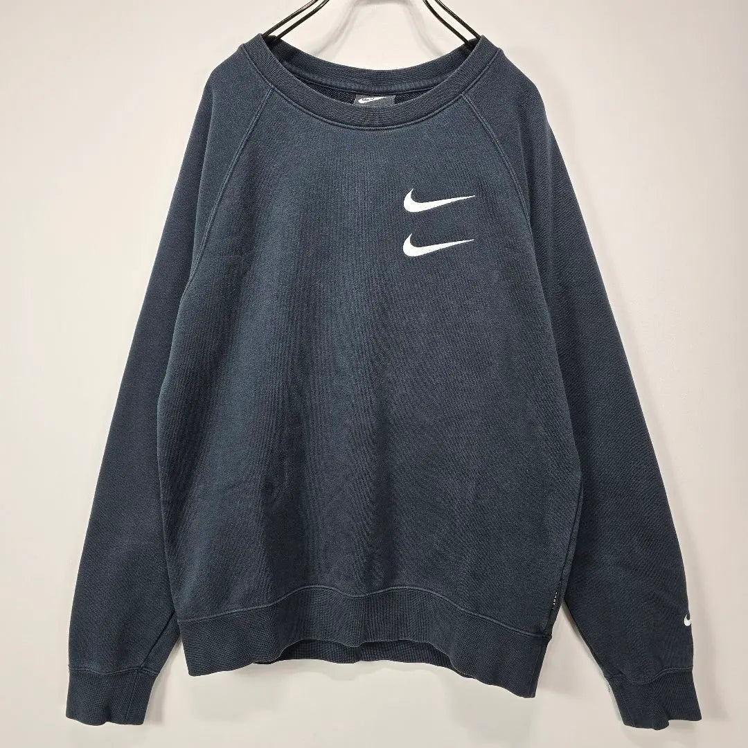 NIKE French Terry Sweatshirt S Embroidered Logo Back Logo Old clothes