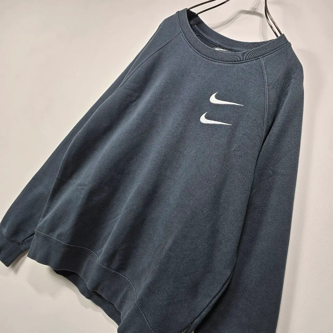 NIKE French Terry Sweatshirt S Embroidered Logo Back Logo Old clothes