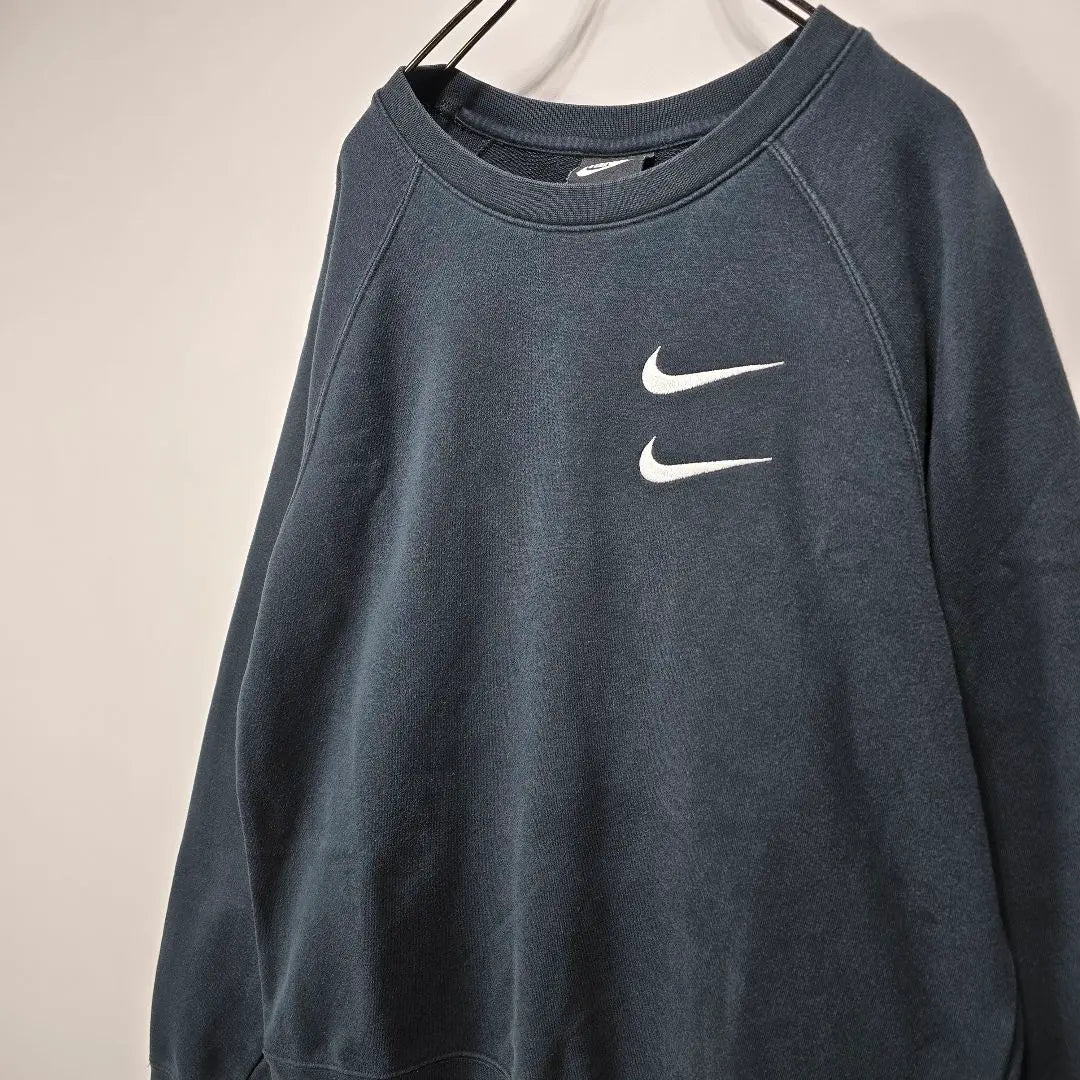 NIKE French Terry Sweatshirt S Embroidered Logo Back Logo Old clothes