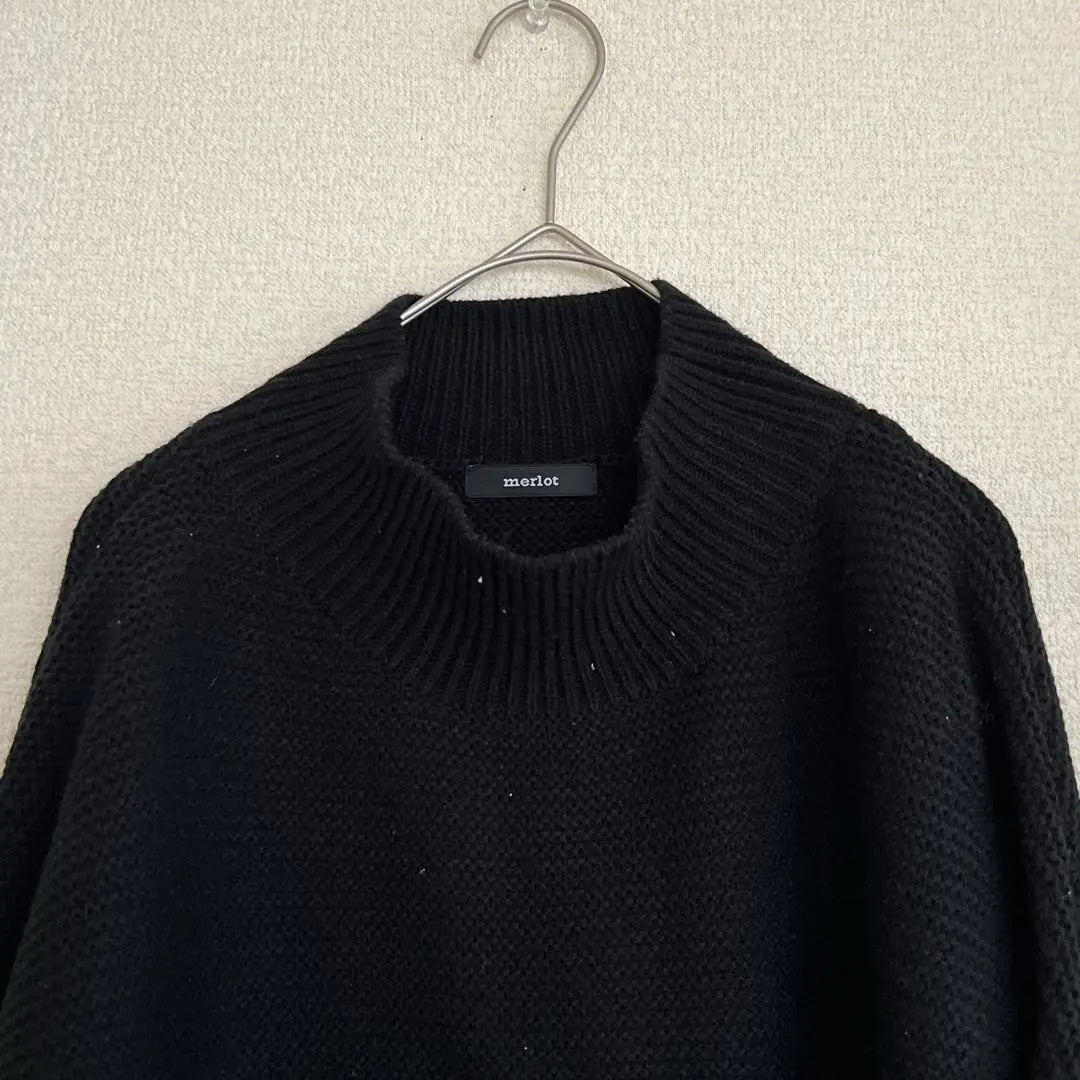 ✨Merlot Knit Sweater Black Black One Size Autumn/Winter✨