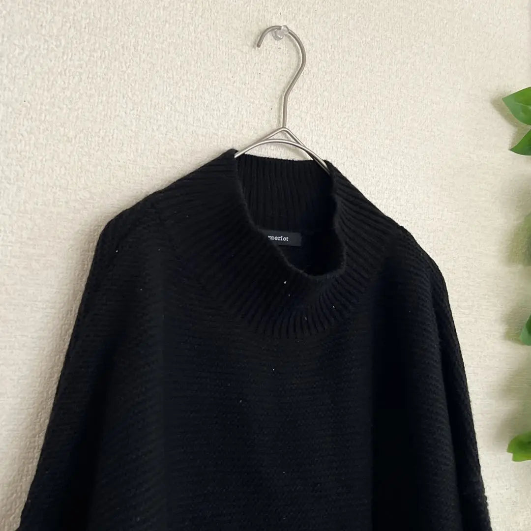 ✨Merlot Knit Sweater Black Black One Size Autumn/Winter✨