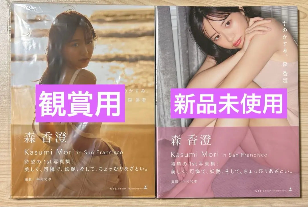 Set of 2 books ⭐️ Mori Kasumi's first photo book ``Suno Kasumi.'' '⭐️