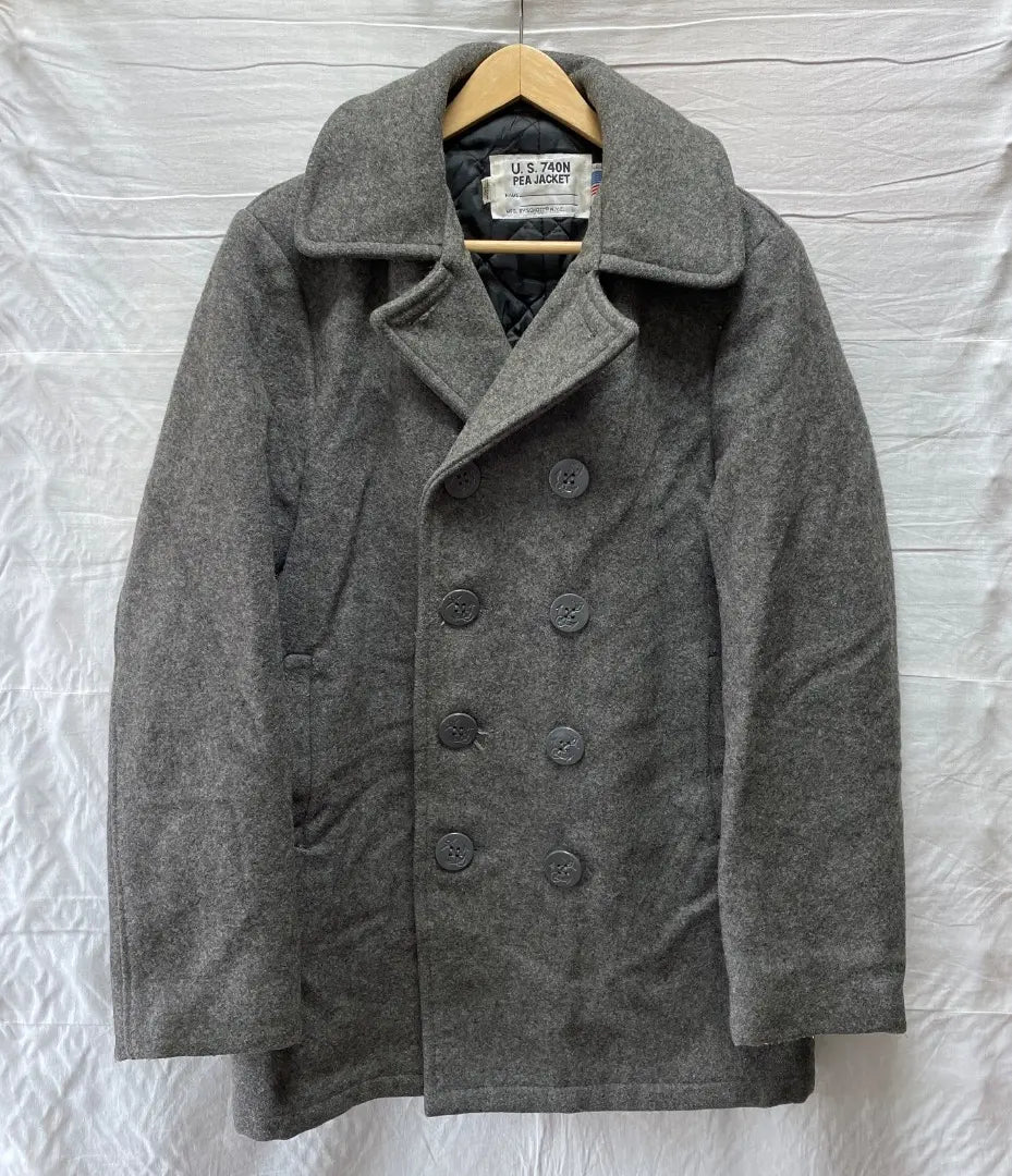 Schott 740N Shot P Coat Size 36 Grey USA 90'