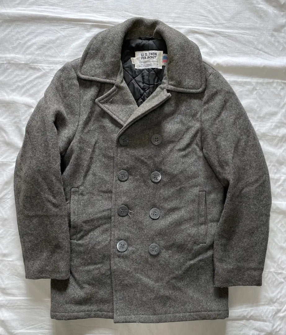 Schott 740N Shot P Coat Size 36 Grey USA 90'