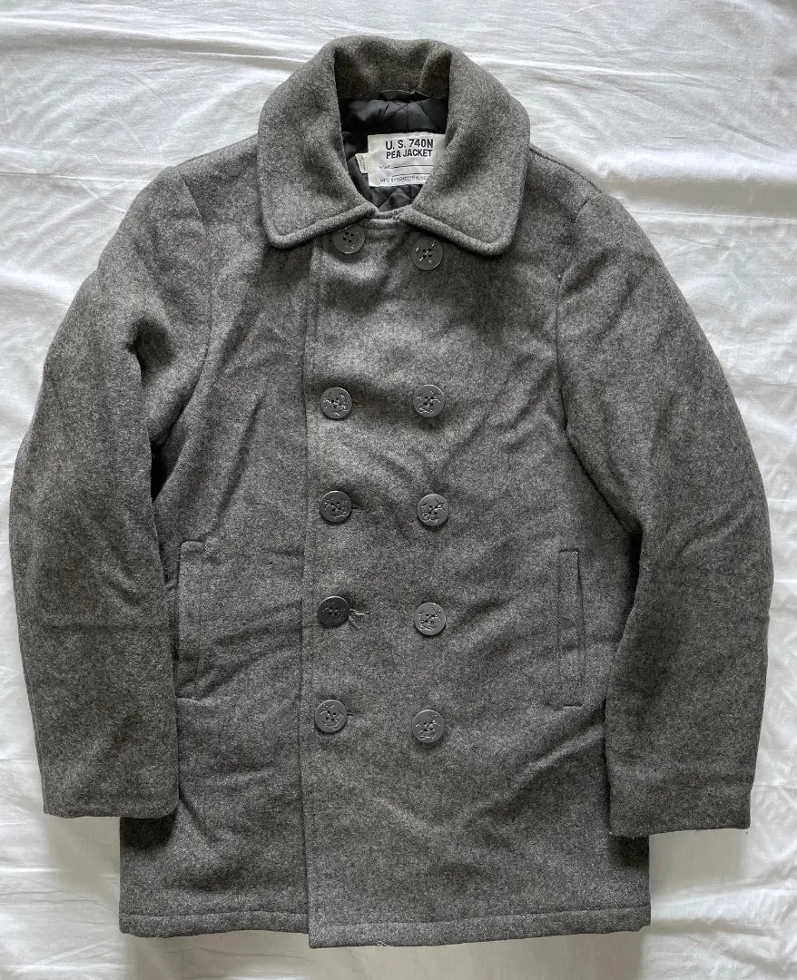 Schott 740N Shot P Coat Size 36 Grey USA 90'