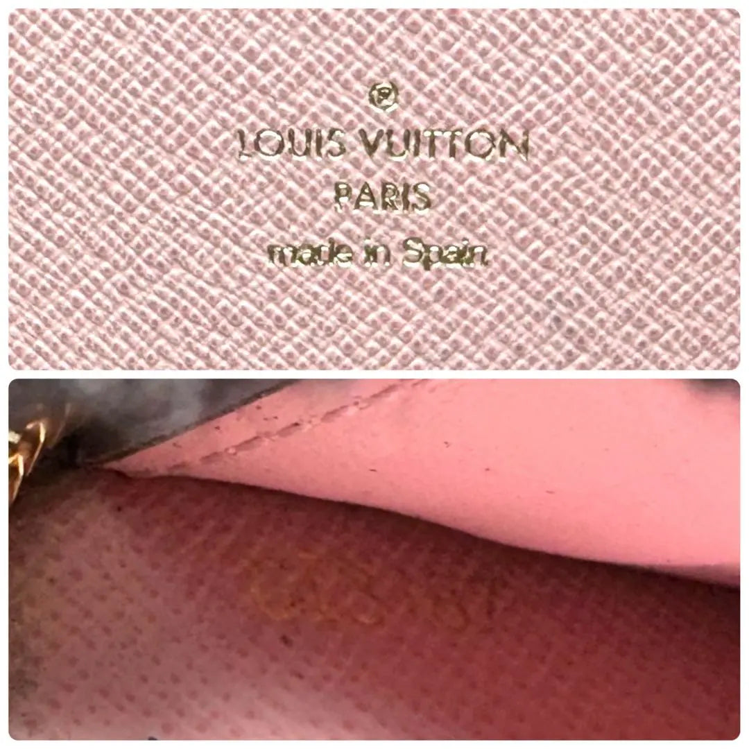 Low feeling of use Louis Vuitton Rose Ballerine Portofoille Clemance B71