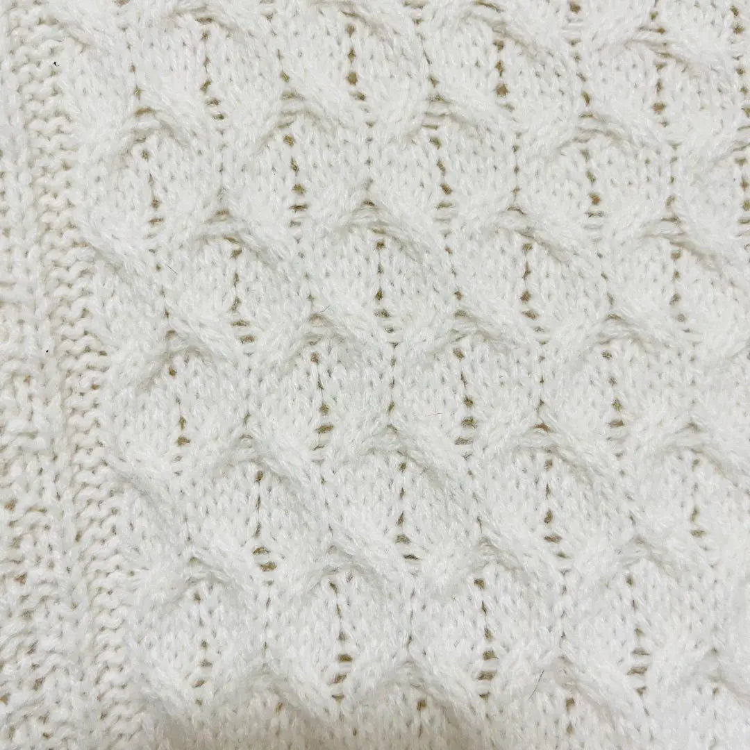 Ready at work cable knit sweater white A0651 | Ready at Work ケーブルニットセーター ホワイト a0651