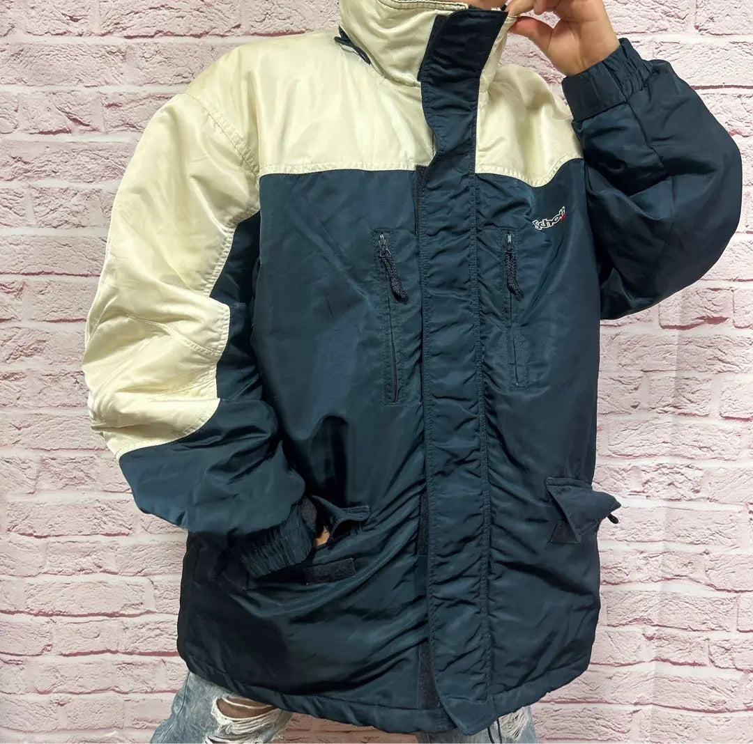 [☆ Outstanding stylish feeling ☆] Schott Down Jacket XL White Difficult to obtain one point | 【☆お洒落感抜群☆】SCHOTT ダウンジャケット XL 白 入手困難 一点物