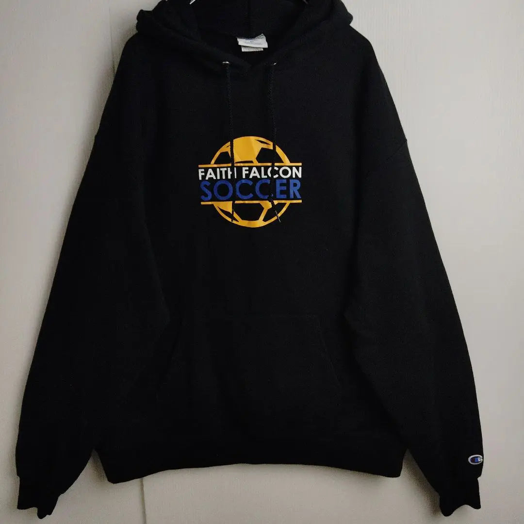 Champion Parker Sweat Hoody Black Back Brushed Men 3XL