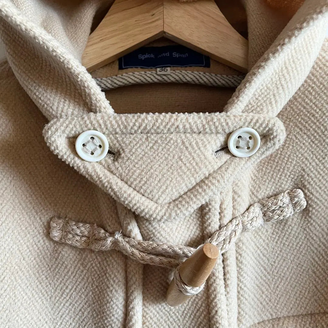 Spick and Span British Moo Brook fabric beige duffel coat