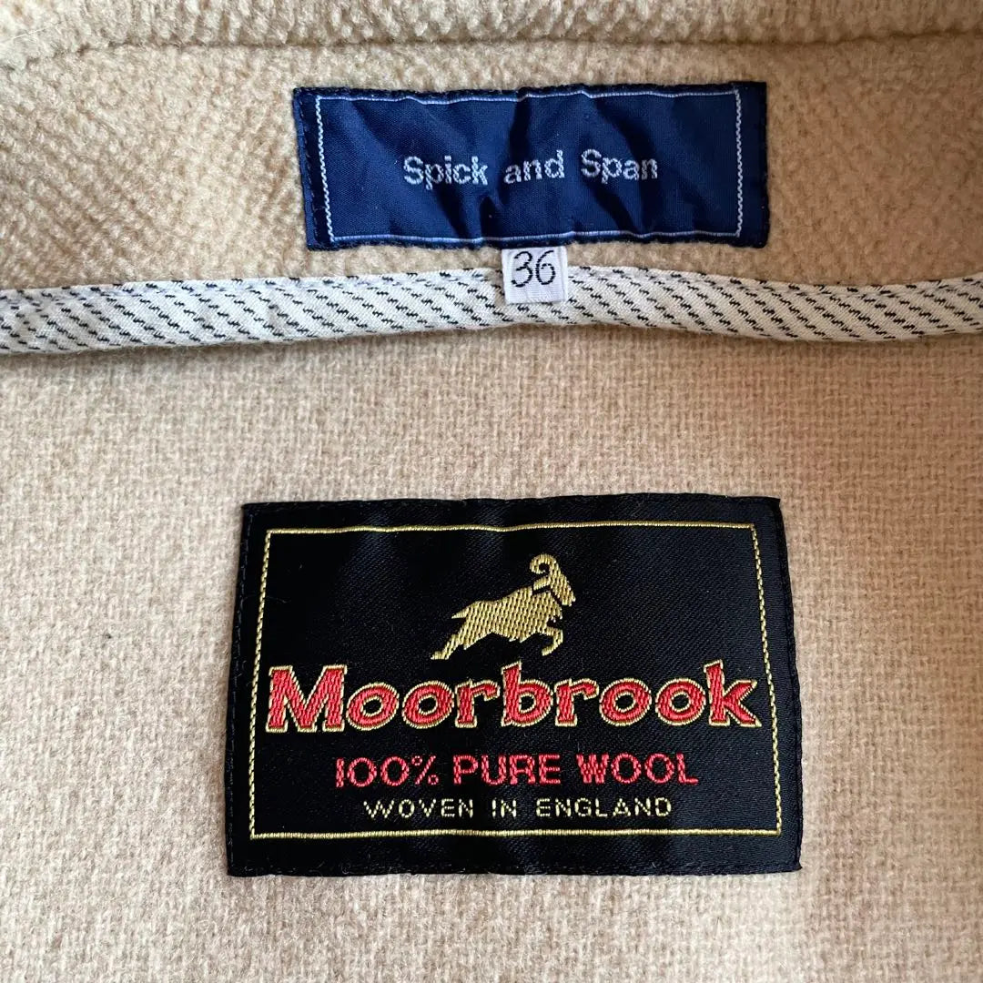 Spick and Span British Moo Brook fabric beige duffel coat