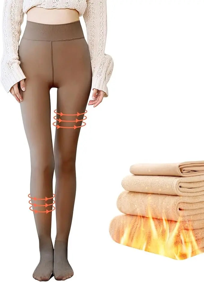 Tights, fleece-lined tights, sheer tights, women's, thick stitching, compression tights, thick