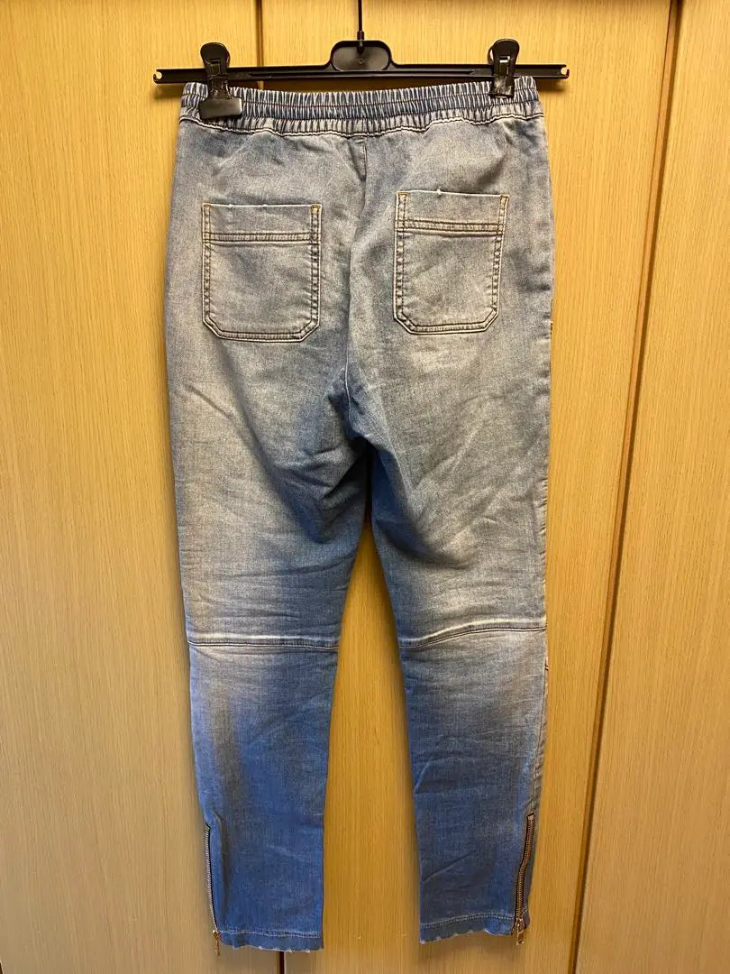 Genuine BALMAIN Balmain Biker Denim Fabric Sweatpants