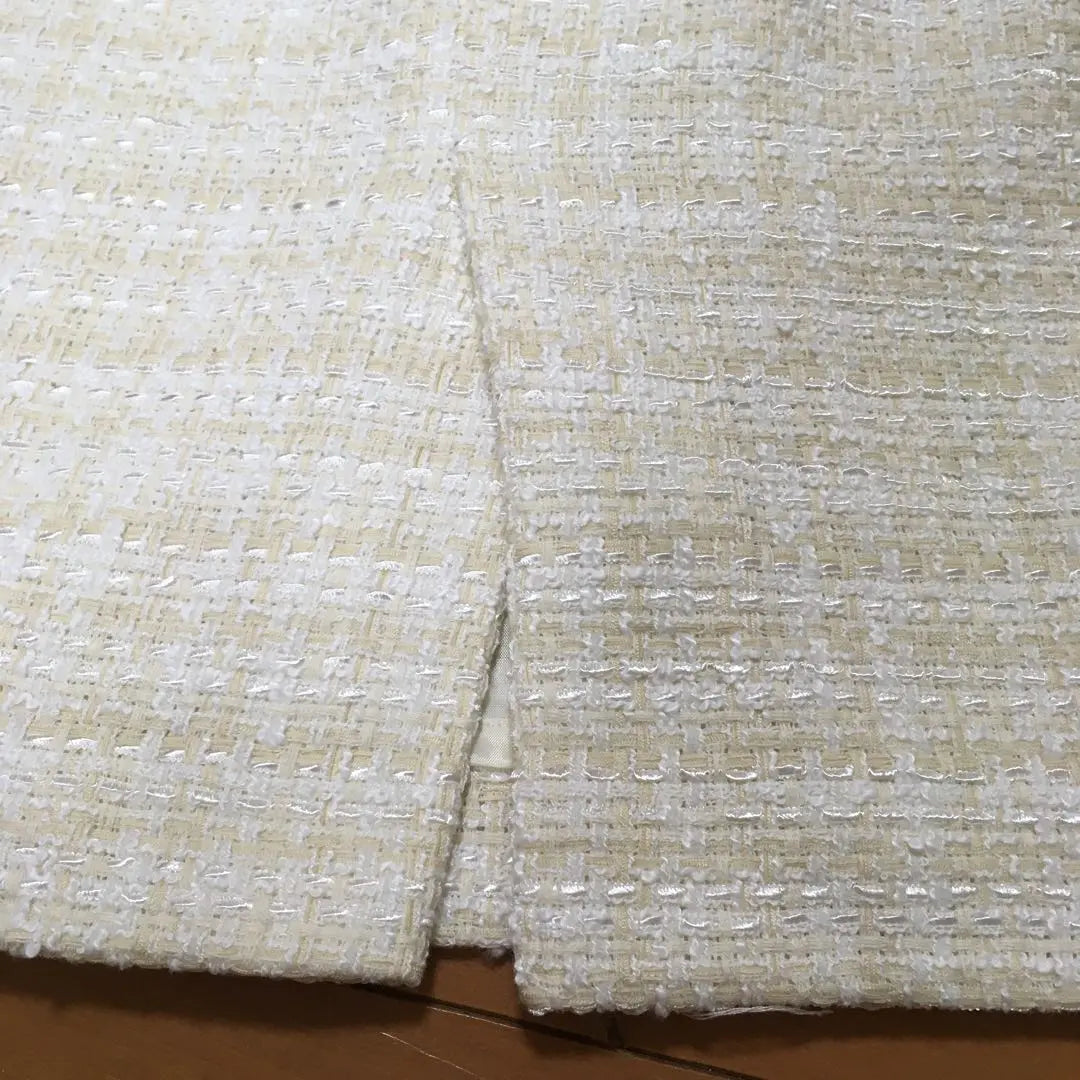 Ivory tweed suit set