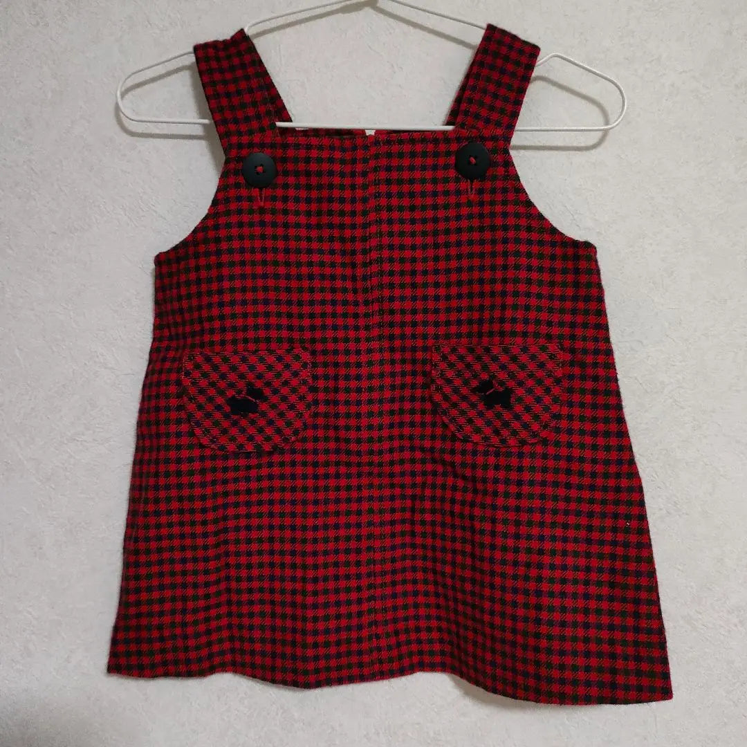 Parentsdream 80cm Checkered Sleeveless Dress