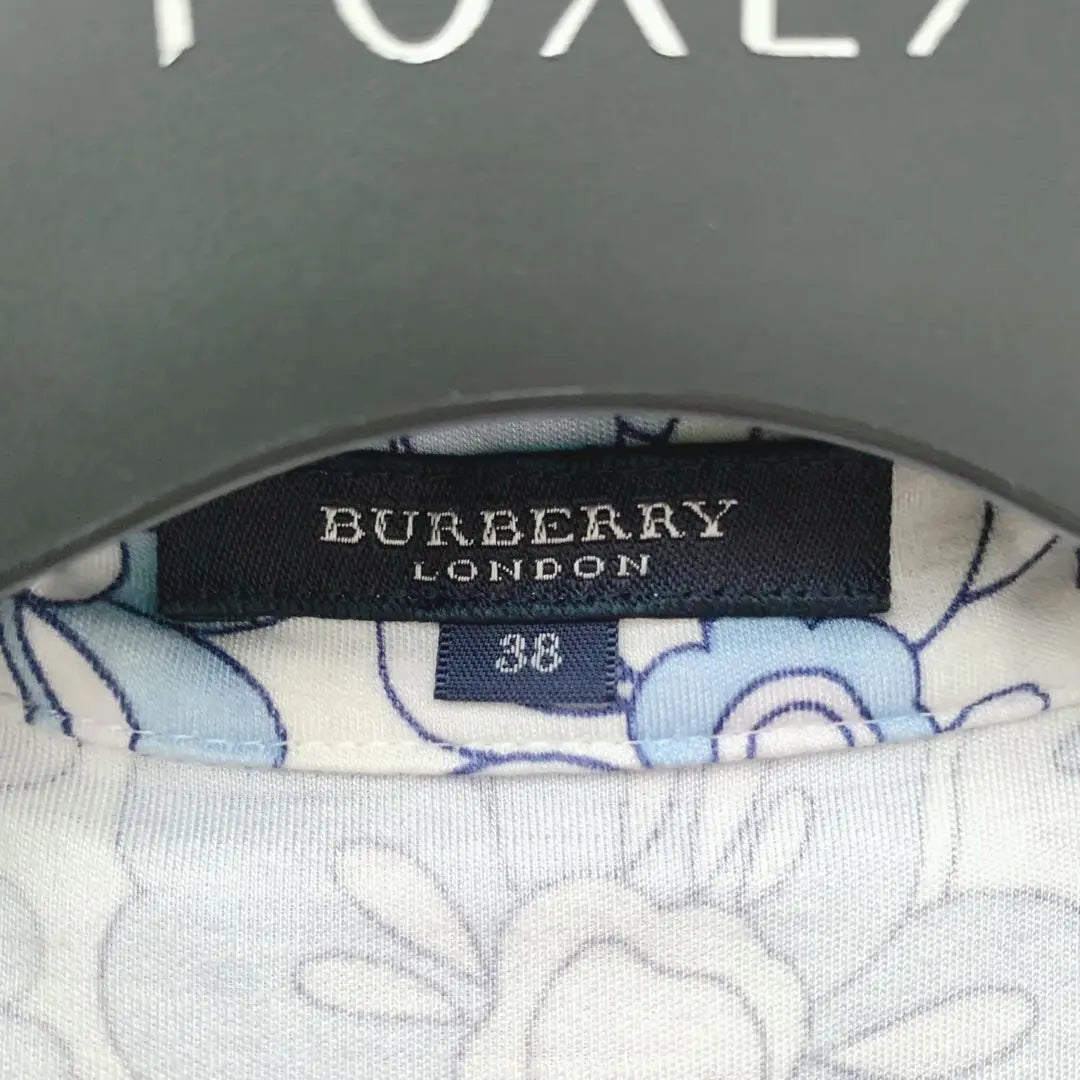 [Good condition] Burberry London Knee-length Dress Cache Coeur Ribbon Blue M