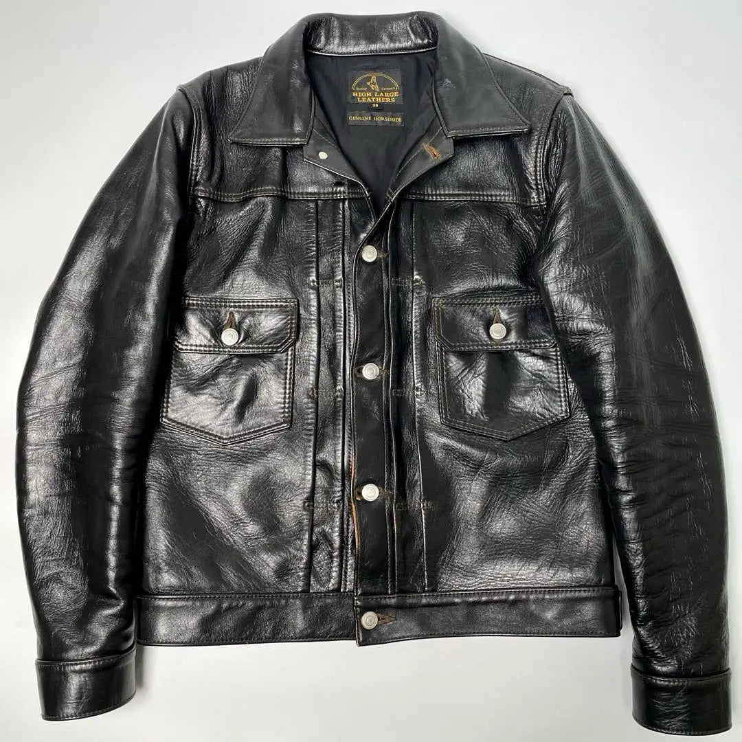 [Rare] HIGH LARGE LEATHERS Leather Jacket 2ND Horse Leather