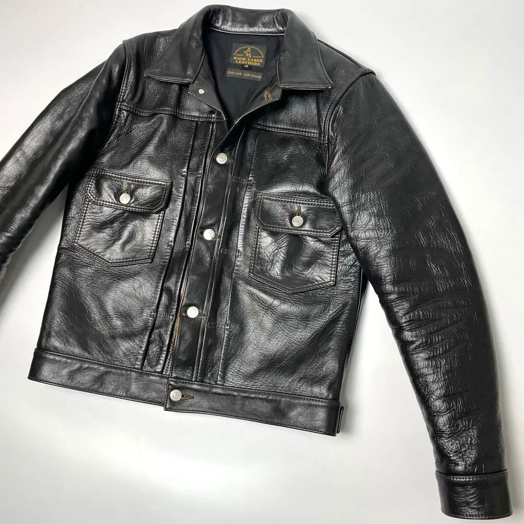 [Rare] HIGH LARGE LEATHERS Leather Jacket 2ND Horse Leather