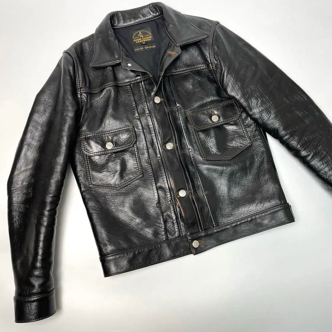 [Rare] HIGH LARGE LEATHERS Leather Jacket 2ND Horse Leather