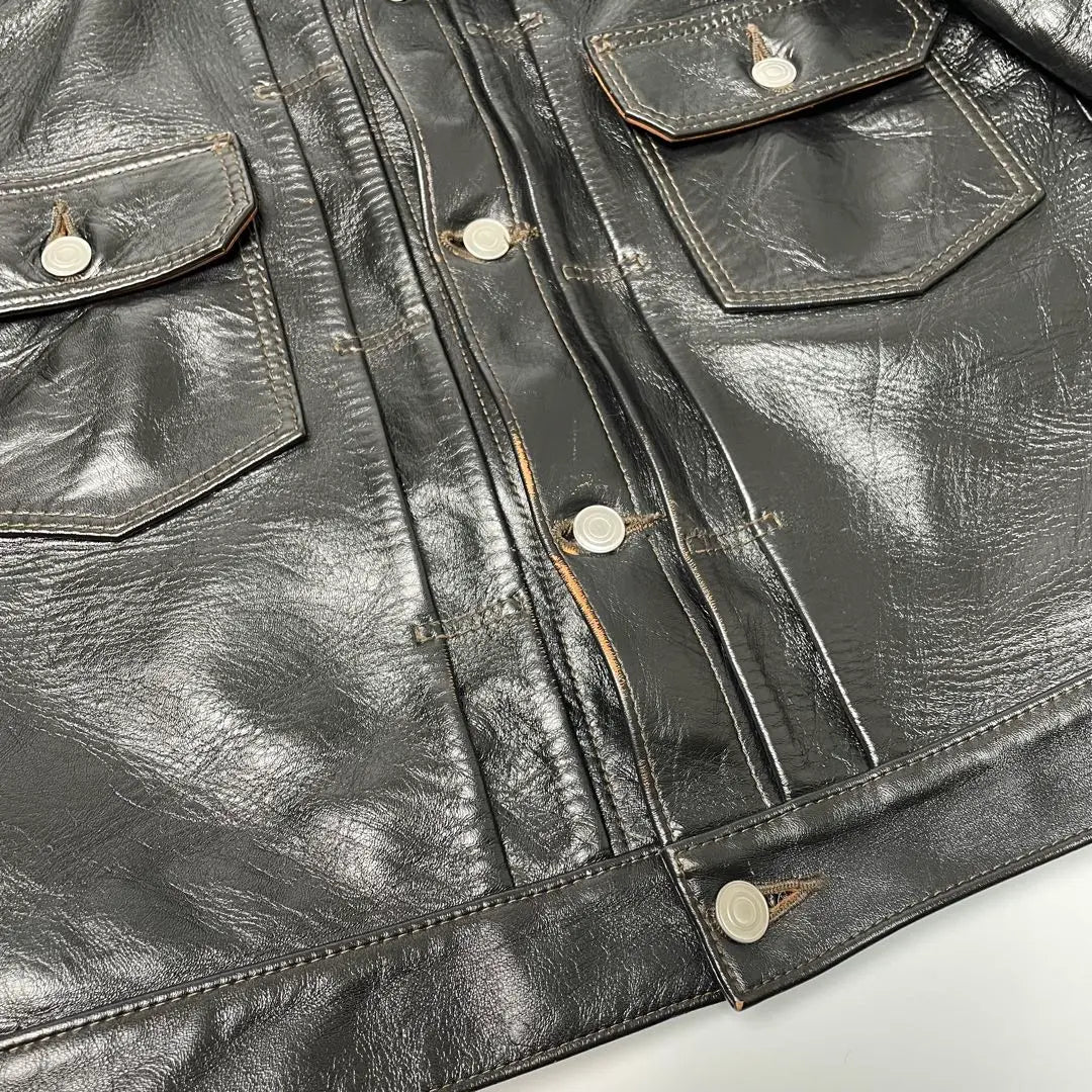 [Rare] HIGH LARGE LEATHERS Leather Jacket 2ND Horse Leather