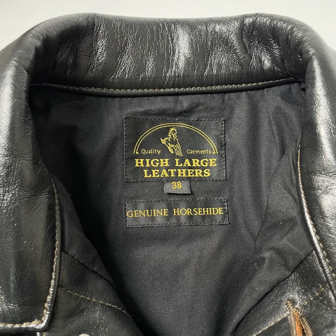 [Rare] HIGH LARGE LEATHERS Leather Jacket 2ND Horse Leather