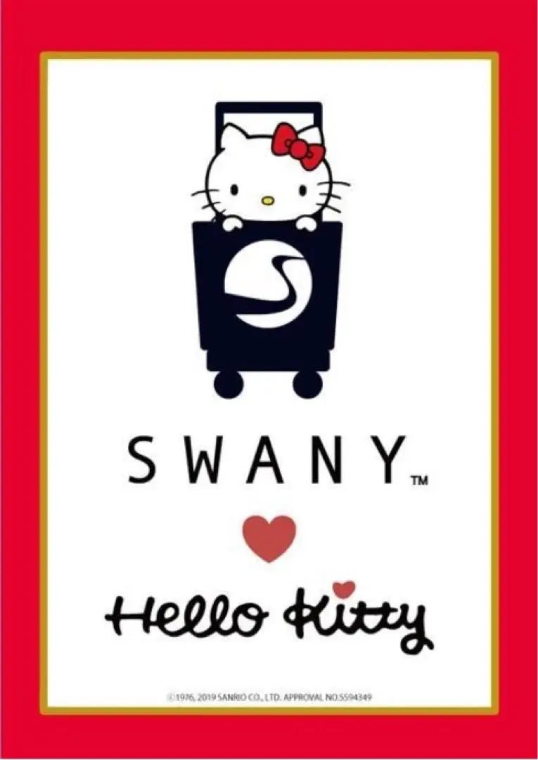 Almost unused, extremely beautiful SWANY Hello Kitty collaboration shopping carrier