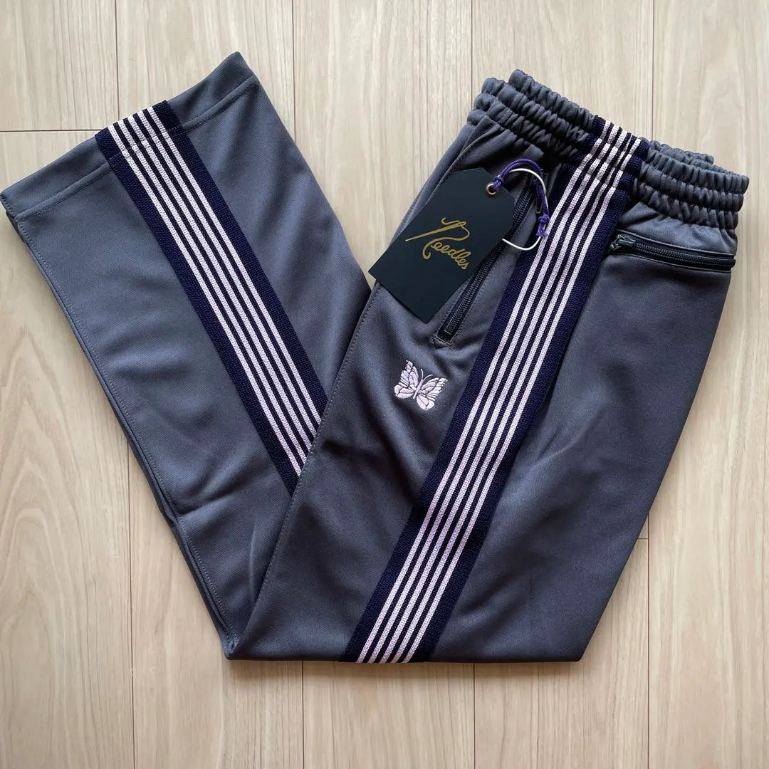 New needles track pants, gray, pink, straight